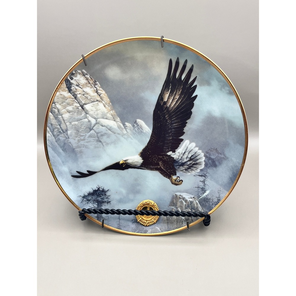 Franklin Mint Save the Eagle AJ Blaylock Limited Edition Porcelain Plate 8" Vtg